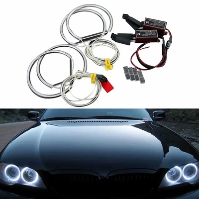 4pcs 8000K Xenon CCFL Angel Eyes Halo Rings LED Lights Lamp For BMW E36 E39 E46 - Image 1 of 4