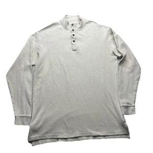 Duluth Trading Co Herren Größe Large Tall elfenbeinfarben Thermo Henley Hemd schwer - Bild 1 von 9