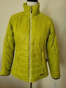 Womens Cabelas Jacket Duck Down Puffer Lime Green size Medium - Picture 1 of 4