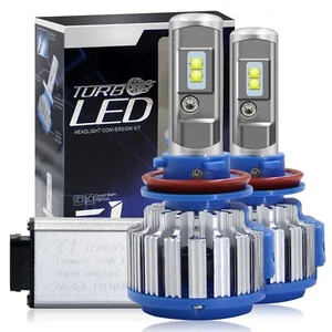 T1 H11 LED Headlight Kit Turbo H8 H9 Fog Lamp High Low Beam Bulb 6000K Chip - Picture 1 of 9