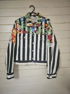 Vintage MONDI Baumwolle Cotton Jacket Button Up Floral Size 40 - Picture 1 of 9