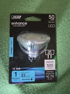 Feit Electric acre Enhance MR16 GU5.3 LED Bulb Daylight 50 Watt Equivalence 1 pk - Picture 1 of 2