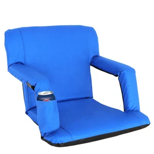 Portable Stadium Seat Chair Reclining Seat for Bleachers w/ Padded Cushion Backs - Picture 1 of 9