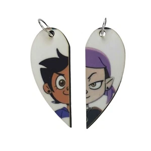 Luz and Amity Matching Heart Necklaces Keyrings or Earrings | Couples BFF Gift - Picture 1 of 1