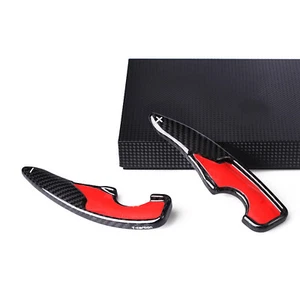 Black Real Carbon Fiber Steering Wheel Shift Paddle Extension For Toyota GT86 ch - Picture 1 of 11