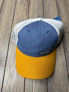Charlevoix NWT Blue & Yellow Trucker Cap Hat With Mesh Back - Picture 1 of 3