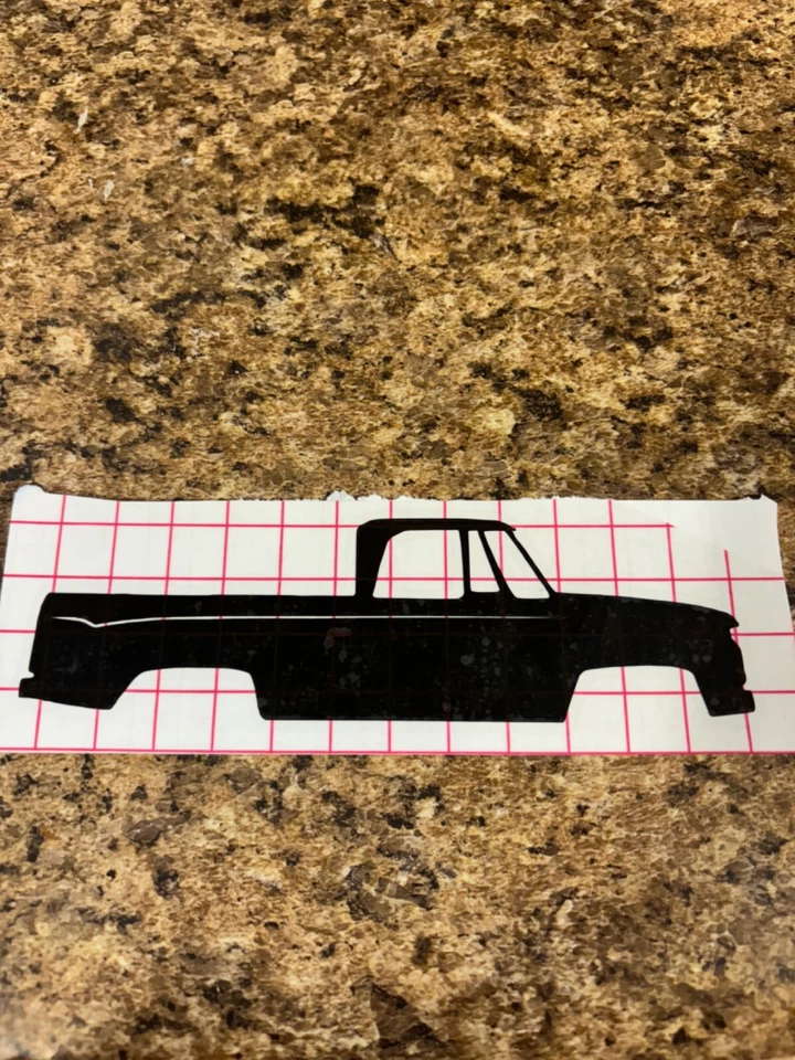 Dodge D100 D200 Sweptline Vinyl Sticker 1961-1972  Matte Black - Image 1 of 1