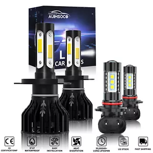 For Toyota Tundra 2000-2006 Combo LED Hi & Lo Beam Headlight+Fog Light Bulb kit - Picture 1 of 12