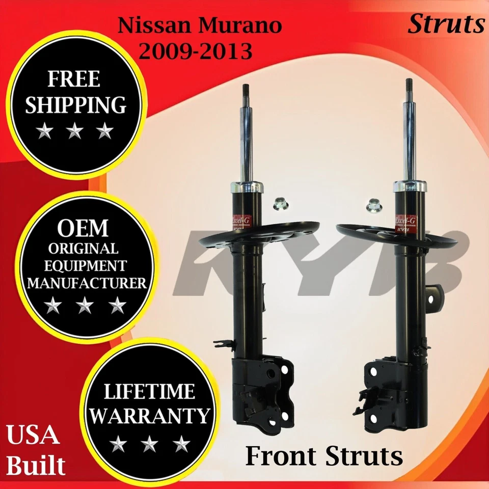 Puntales delanteros originales KYB para Nissan Murano 2009-2013 3,5 L garantía de por vida Foto 1 de 4