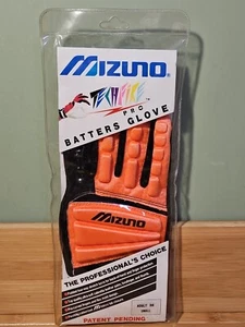 MLB Mizuno TechFIRE PRO Batters Glove Adult New Vintage Right Hand Small Orange - Picture 1 of 10