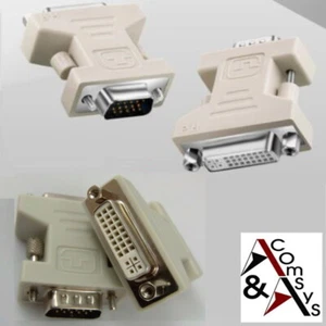 Grafikadapter Adapter VGA Stecker auf DVI 24+1 und 24+5 Buchse Monitoradapter - Bild 1 von 1