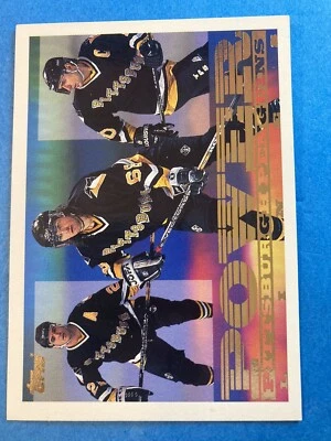 Jaromir Jagr Ron Francis Kevin Stevens 1995-96 Topps Power Lines #5-PL Penguins - Image 1 of 2