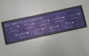 AUSTRALIAN MILITARY SMALL ARMS BAR RUNNER - RUBBER BACKED MAT NEW MADE - Picture 1 of 4