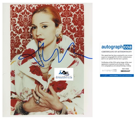 MADONNA AUTOGRAPH SIGNED 8X10 PHOTO EVITA ACOA Cover