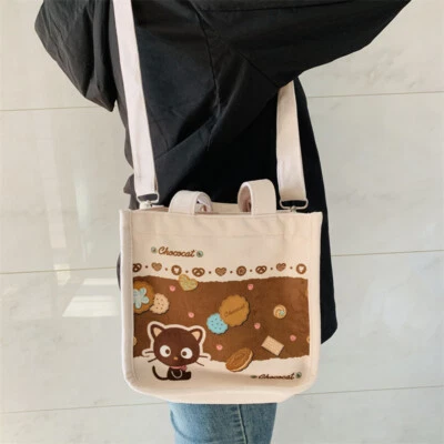 Bolsa de mão Chococat anime bolsa de ombro sacola de compras bolsa 3D viagem Y2K 2025 - Imagem 1 de 4