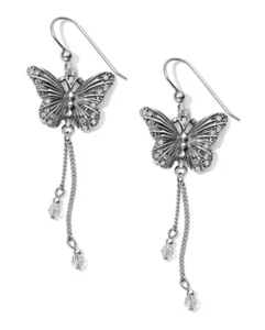 Brighton SOLSTICE Butterfly French Wire Earrings Crystals MSRP $64 JA4711 NWT - Picture 1 of 1