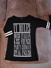 Tally Weijl Authentic "It Rules" Womans T-Shirt Sized XS