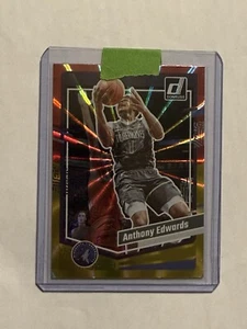 2023-24 Donruss International Anthony Edwards Red Gold Laser Holo SP Wolves - Picture 1 of 2