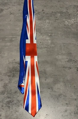 Union Jack Tie 🇬🇧Red, white & blue Neck Tie. - Image 1 of 3