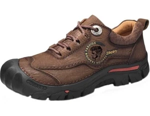Outdoor Mountain Hiking Trekking Shoes Waterproof Men's Leather Ankle Boot - Picture 1 of 4