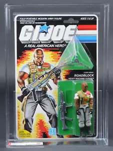 1986 Hasbro GI Joe Series 5 Roadblock 36 Back AFA 80+ C80 B85 F85 MOC - Picture 1 of 14
