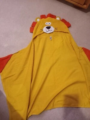Carters Hooded Bath Towel Yellow Lion Cotton Unisex. One Size. - Image 1 of 2