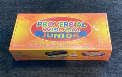PROVERBIAL WISDOM JUNIOR Game Of Proverbs & Familiar Sayings 4-12 PLAYERS AGE 7+ - Image 1 of 3