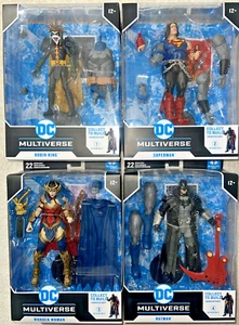 DC MULTIVERSE DEATH METAL SET OF 4 SUPERMAN / WONDER WOMAN / BATMAN / ROBIN KING - Picture 1 of 10