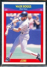 1990 Score Baseball Superstars - #80 - Wade Boggs - Boston Red Sox