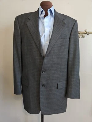 🇨🇦 Traje Chaqueta de Lana Virgen 41R Personalizada a Medida para Hombres Hecha en Canadá Carbón Foto 1 de 4