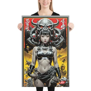 PREMIUM POSTER Dämonenmädchen Japan Retro 24x36" (60x90cm) 190g matt PIEP-EFFEKT - Bild 1 von 1