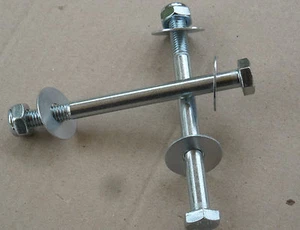 2BZP High Tensile Stl Hex Bolts M10x120mm+2Nut+4Washer 1stClassPost Trailer Coup - Picture 1 of 3