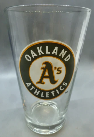 OAKLAND ATHLETICS A's 14 oz. CERVEZA CORONA BEER DRINKING GLASS MLBP 2018 Cover