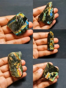 Stunning Natural Spectrolite Polished Slices - One-Sided and Double-Sided - Picture 1 of 21