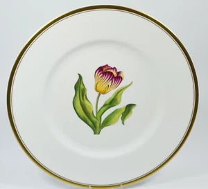Bellissimo piatto da armadio vintage Royal Worcester dipinto a mano ~ tulipano - Foto 1 di 4