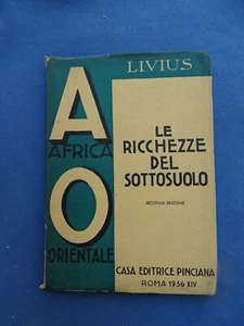 COLONIE-AFRICA ORIENTALE-LIVIUS-LE RICCHEZZE DEL SOTTOSUOLO-PINCIANA, ROMA 1936 - Imagen 1 de 1