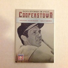 Brooks Robinson #8 Orioles O's Court 2015 Panini Etched IN Cooperstown Silver