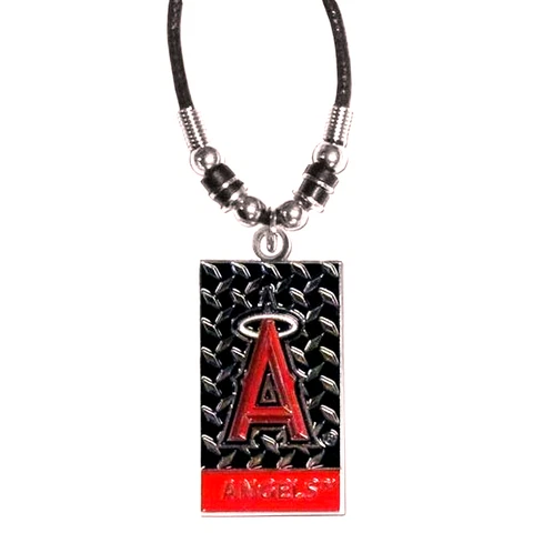 LOS ANGELES ANGELS DIAMOND PLATE NECKLACE ROPE MLB OFFICIALLY LICENSED NEW Cover