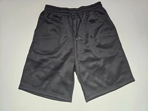 Men Sweat Biker Straight Leg Drawstring Shorts Black Size L NWT - Picture 1 of 2
