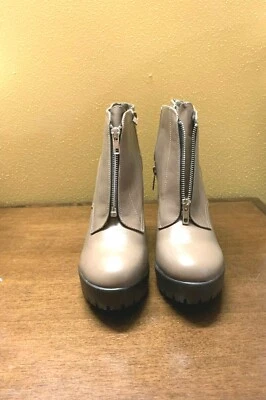 Botín Breckelles DD64 Mujer Cuero sintético Puntera Almendra Tacón Grueso Plataforma Cremallera Foto 1 de 4