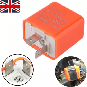 2 Pin Waterproof LED Flasher Relay Motorcycle Motorbike Turn Signal Indicator - Picture 1 of 17
