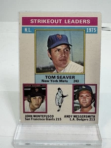 Tom Seaver 1976 Topps NL Strikeout Leaders #203 - Imagen 1 de 2