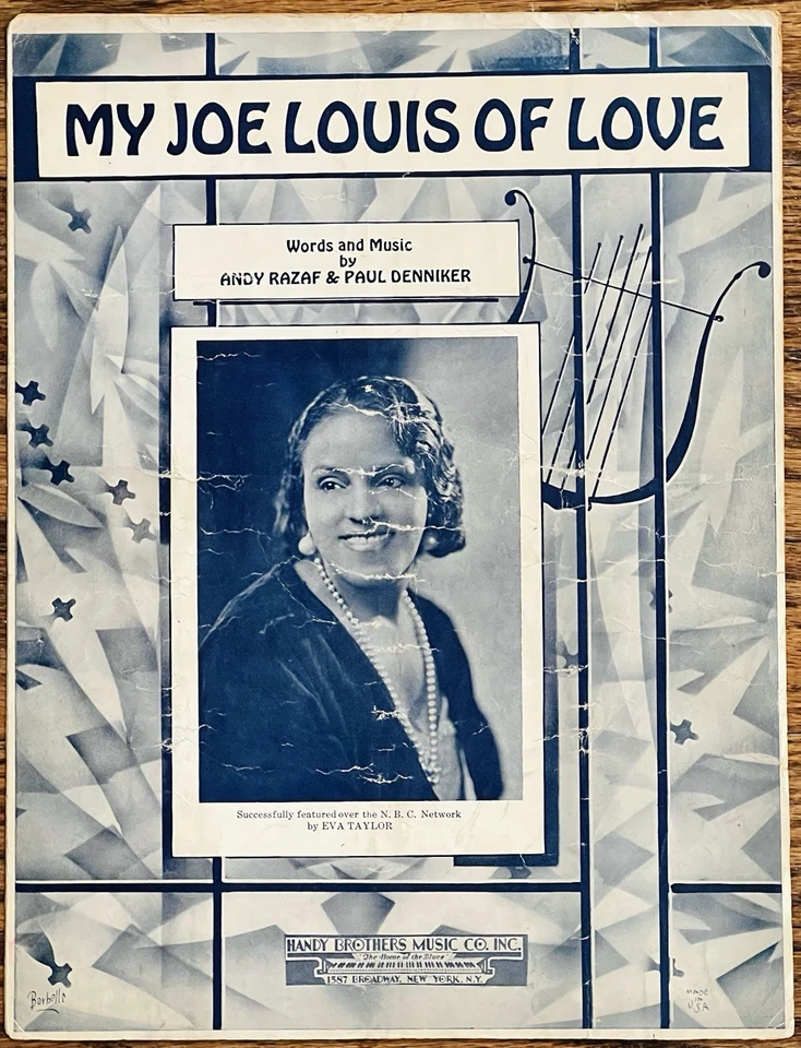 partituras raras BLACK BOXING JOE LOUIS OF LOVE feat. EVA TAYLOR ~ ANDY RAZAF Foto 1 de 1