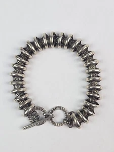 Sterling Silver Silpada Hammered Hoop Toggle bracelet 7.5 - 8" length - Picture 1 of 10