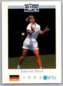 1993 NetPro #W16 Sabine Hack Germany Tennis Sports Card - Bild 1 von 2