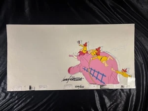 Hanna Barbera Funtastic firefighter production cel drawing SIGNED Iwao Takamoto - Picture 1 of 9
