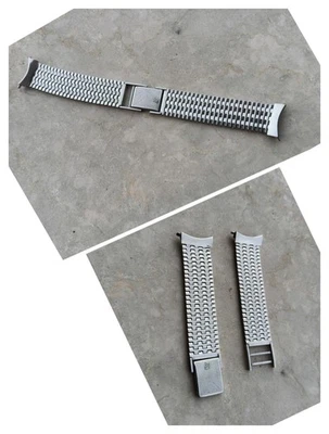 60s CAMPAGNOLO ORIGINAL VINTAGE WATCH BRACELET BRACCIALE UHREN DIVER END 18mm - Immagine 1 di 4