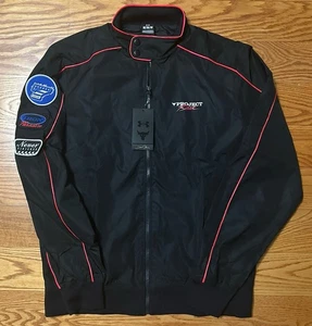 ¡NUEVO CON ETIQUETAS! Chaqueta de calentamiento Under Armour Project Rock para hombre cremallera completa negra M $160 AGOTADA - Imagen 1 de 10