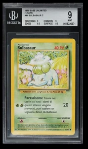 1999 Pokemon Base Unlimited Bulbasaur BGS 9 Italian #44 - Picture 1 of 2