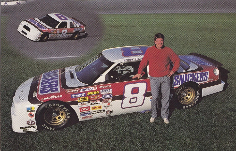 Tarjeta postal 1990 Bobby Hillin - Snickers Buick 9" X 7" Foto 1 de 1